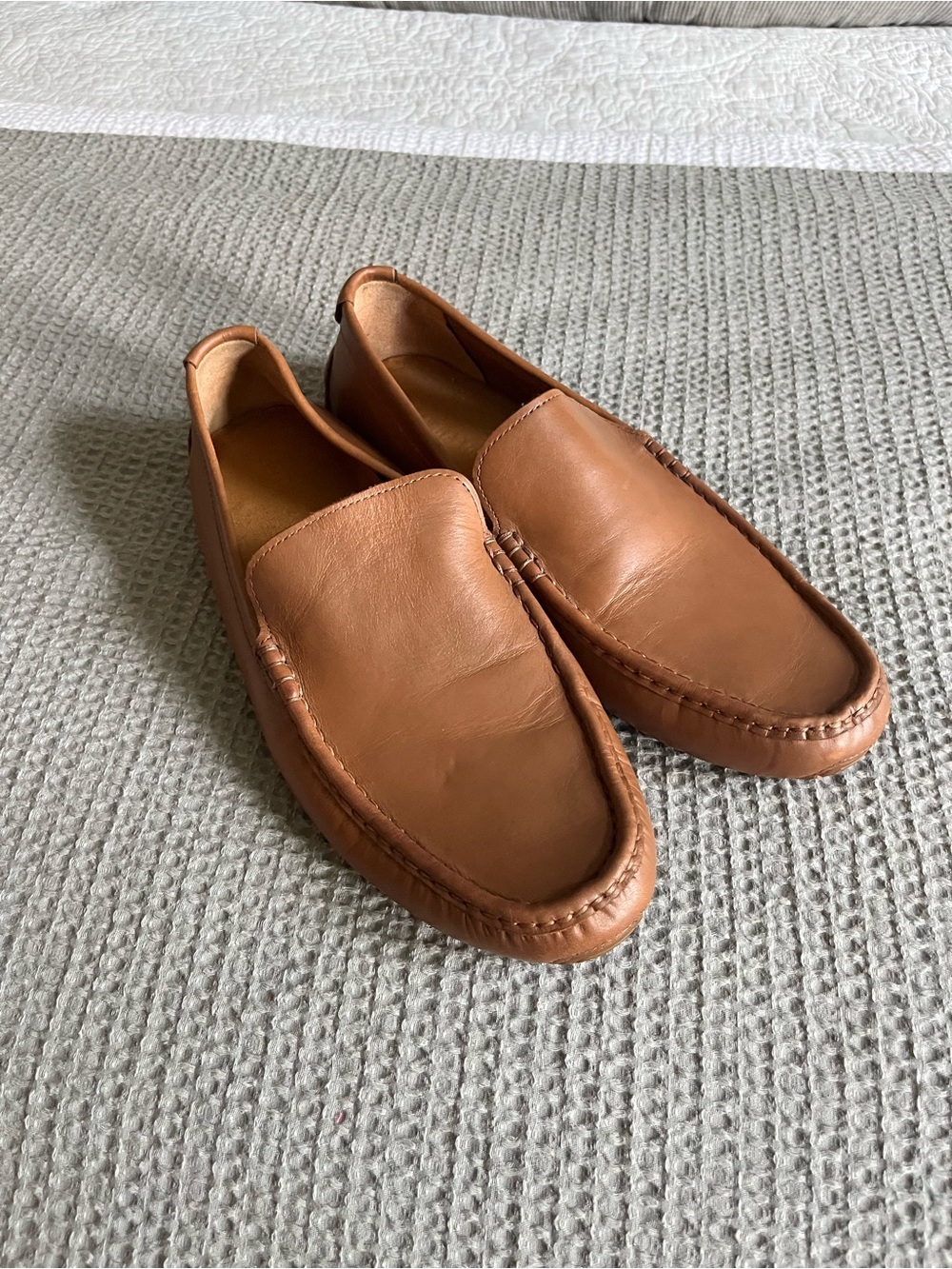Cole Haan Men’s Tan Leather Loafers - Slip-On Driving Shoes - Picture 6 of 6